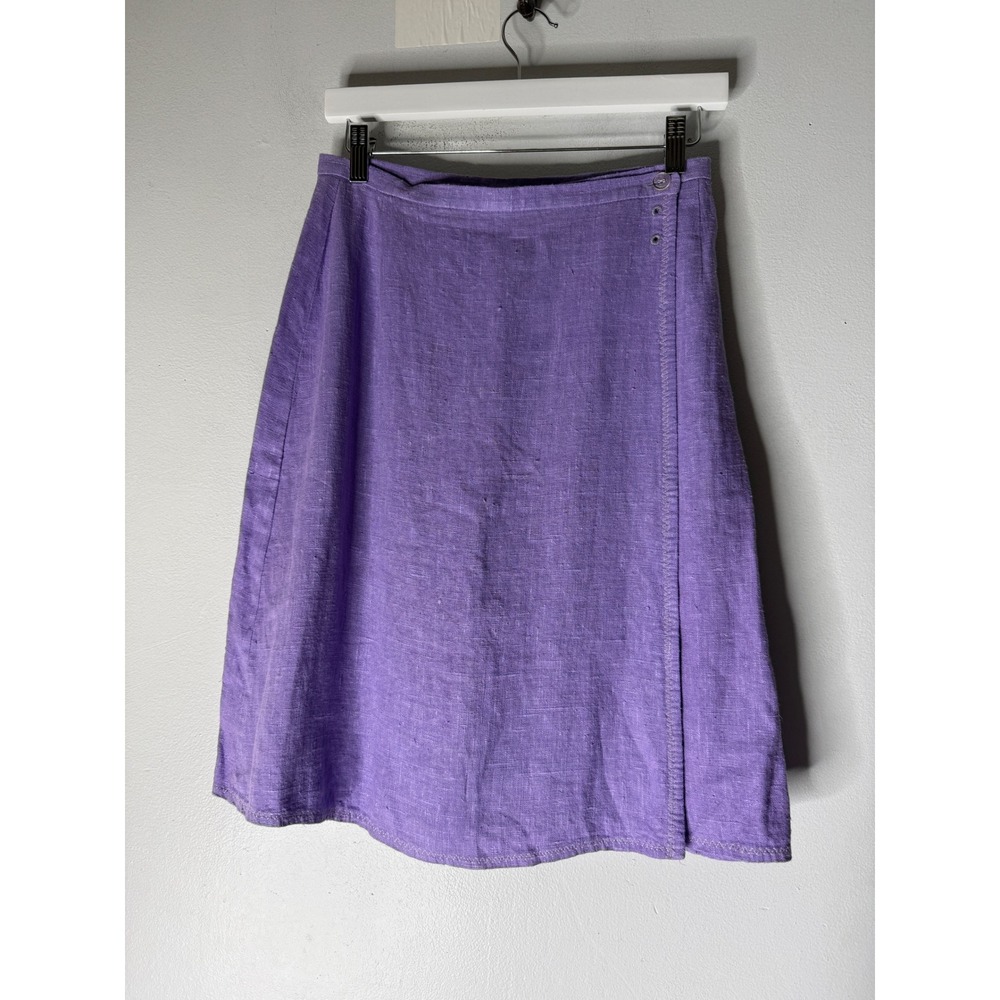 Harve benard purple wrap skirt linen size 8
